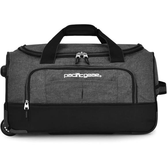 Rolling Duffel Bag Travel Luggage Wheeled Carry On Polyester Spacious Lightweigh - Picture 7 of 7
